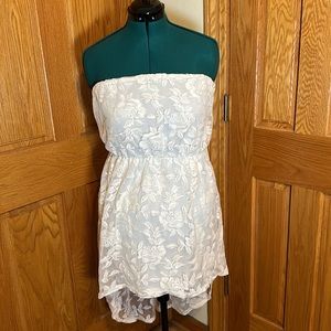 My Michelle high-low mini dress in ivory